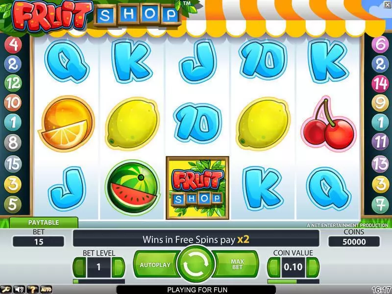 Fruit Shop  Real Money Slot made by NetEnt - Main Screen Reels
