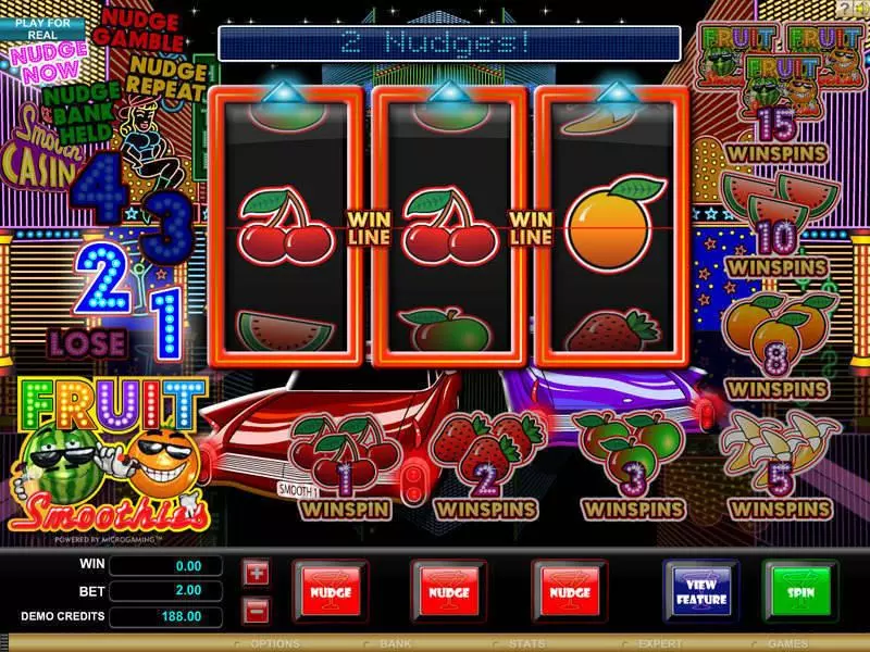 Fruit Smoothie  Real Money Slot made by Microgaming - Main Screen Reels