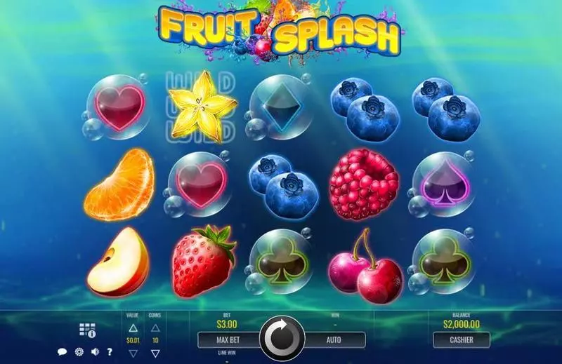 Fruit Splash  Real Money Slot made by Rival - Main Screen Reels