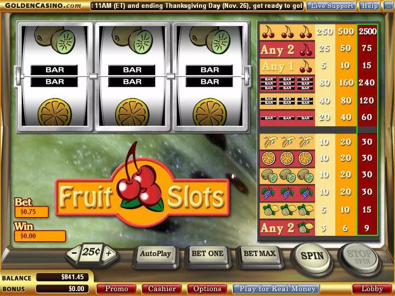 Fruit  Real Money Slot made by WGS Technology - Main Screen Reels