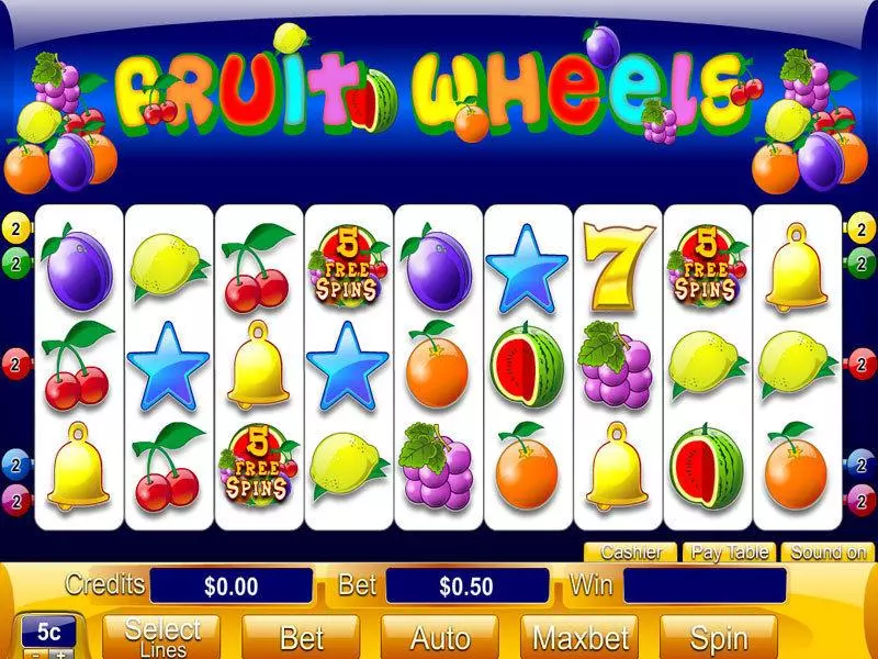 Fruit Wheels  Real Money Slot made by Byworth - Main Screen Reels