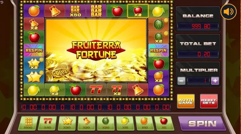 Fruiterra Fortune  Real Money Slot made by Booongo - Main Screen Reels