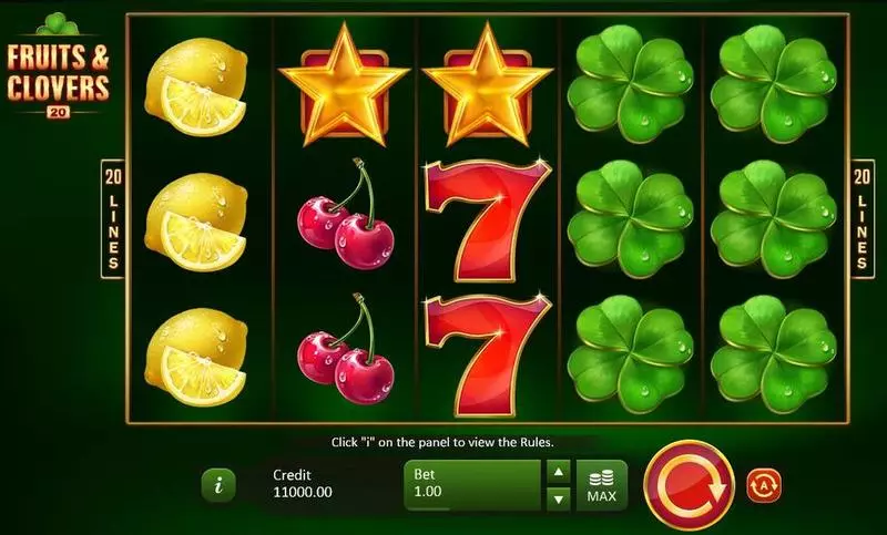 Fruits & Clovers  Real Money Slot made by Playson - Main Screen Reels