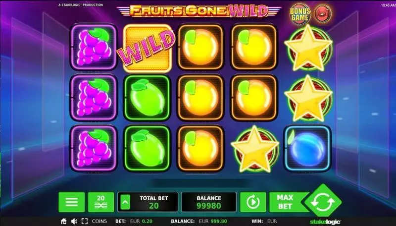 Fruits Gone Wild  Real Money Slot made by StakeLogic - Main Screen Reels