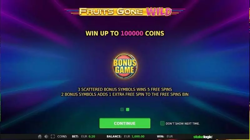 Fruits Gone Wild  Real Money Slot made by StakeLogic - Bonus 2