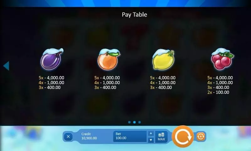 Fruits'N'Stars Holiday Edition  Real Money Slot made by Playson - Info and Rules