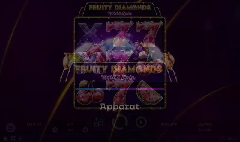 Fruity Diamonds  Real Money Slot made by Apparat Gaming - Introduction Screen