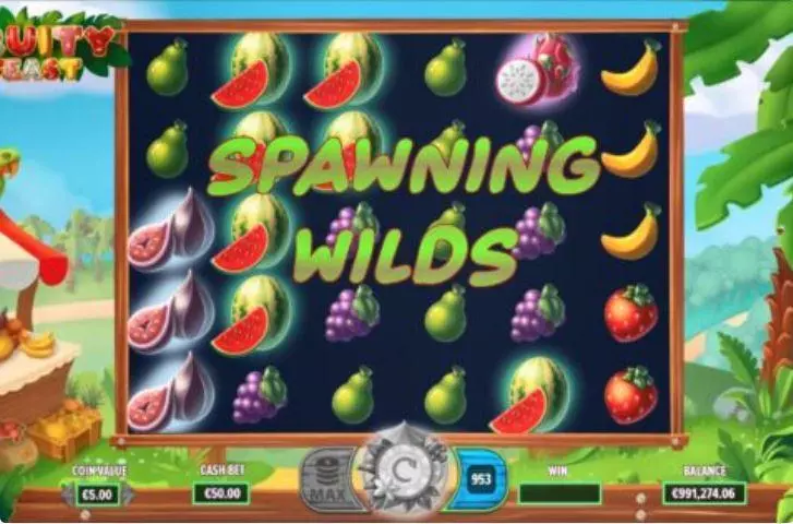 Fruity Feast  Real Money Slot made by Dragon Gaming - Main Screen Reels