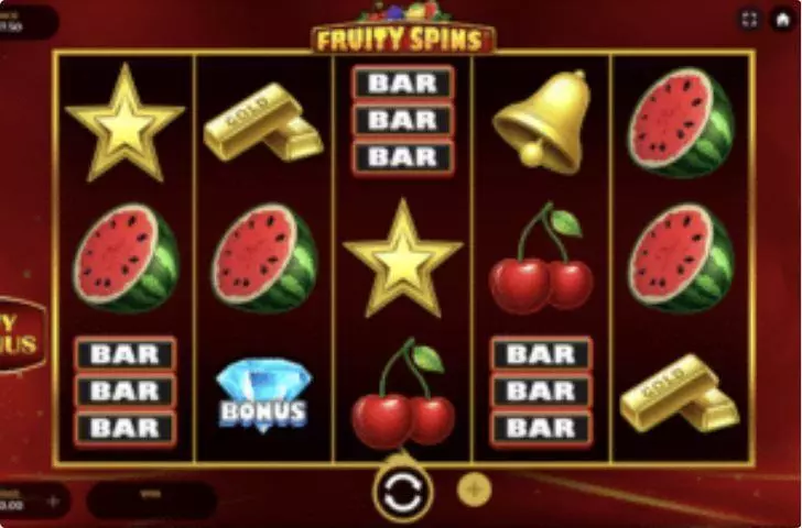 Fruity Spins  Real Money Slot made by Dragon Gaming - Main Screen Reels