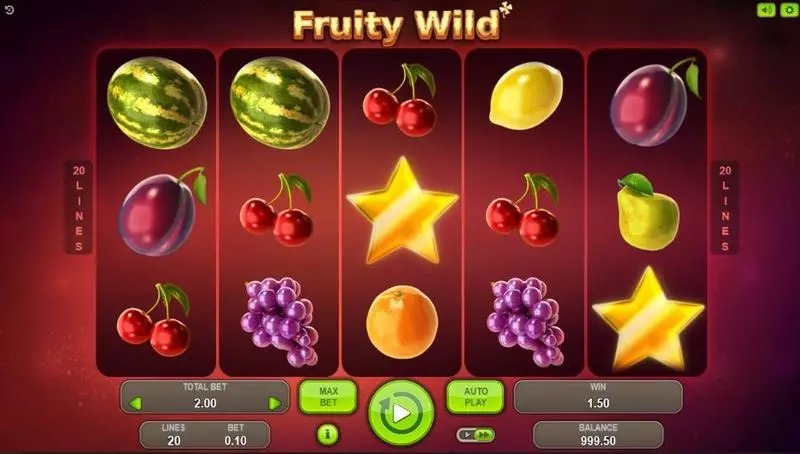 Fruity Wild  Real Money Slot made by Booongo - Main Screen Reels