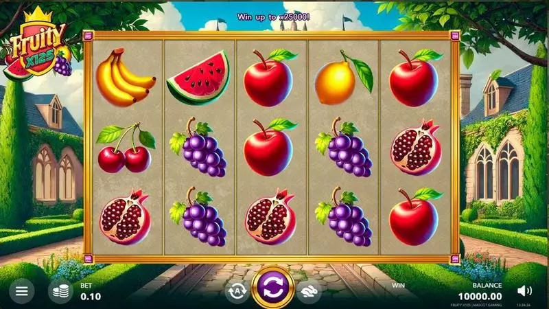 Fruity X125  Real Money Slot made by Mascot Gaming - Main Screen Reels