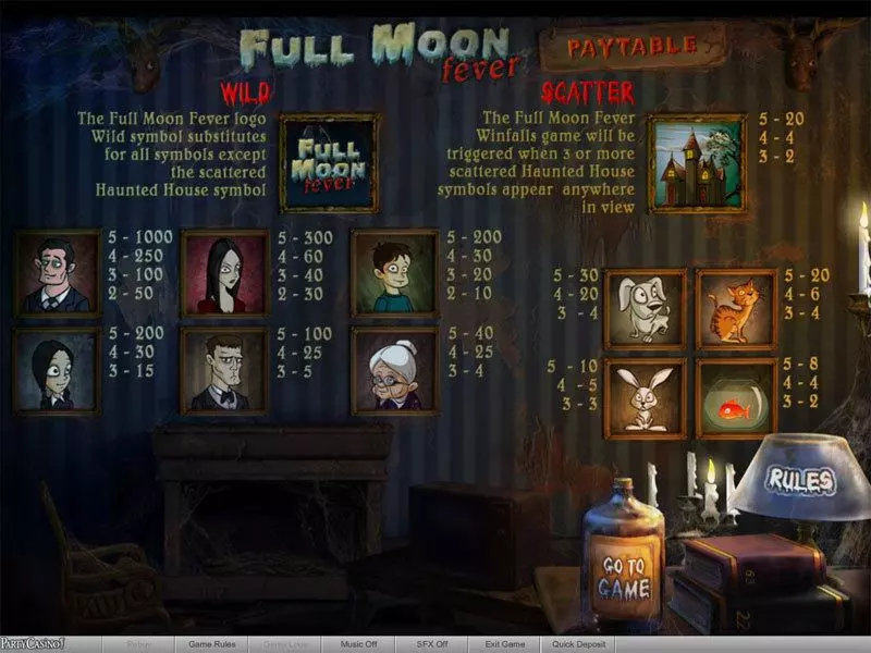 Full Moon Fever  Real Money Slot made by bwin.party - Info and Rules