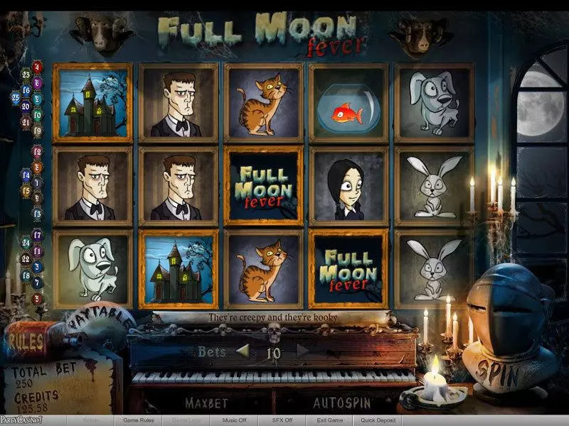 Full Moon Fever  Real Money Slot made by bwin.party - Main Screen Reels
