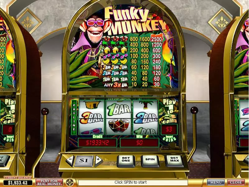 Funky Monkey  Real Money Slot made by PlayTech - Main Screen Reels