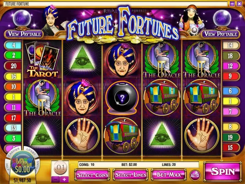 Future Fortunes  Real Money Slot made by Rival - Main Screen Reels