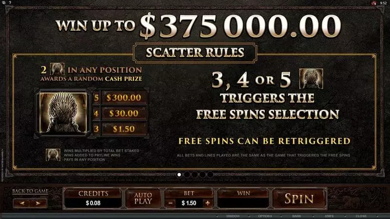 Game of Thrones - 243 Ways  Real Money Slot made by Microgaming - Info and Rules