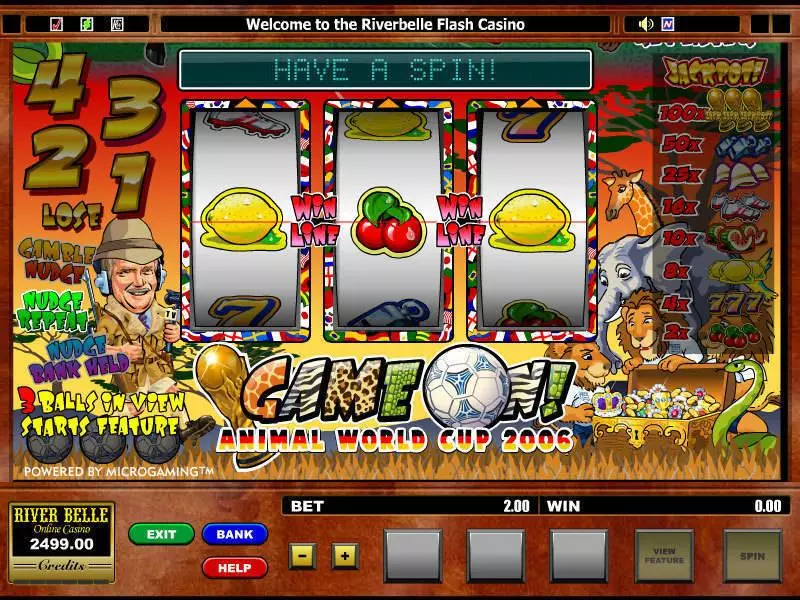 Game On!  Real Money Slot made by Microgaming - Main Screen Reels