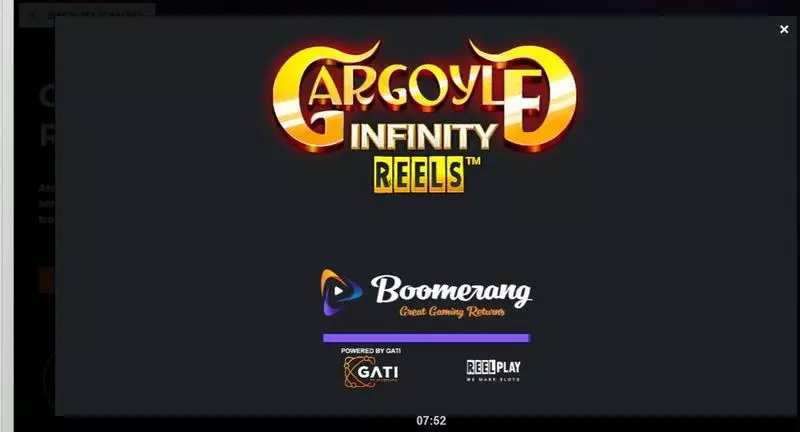 Gargoyle Infinity Reels  Real Money Slot made by ReelPlay - Introduction Screen