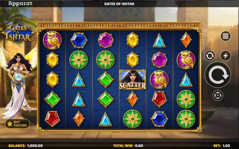 Gates Of Ishtar  Real Money Slot made by Apparat Gaming - Main Screen Reels
