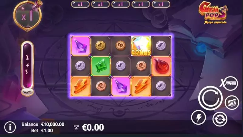 GemPops  Real Money Slot made by AvatarUX - Main Screen Reels
