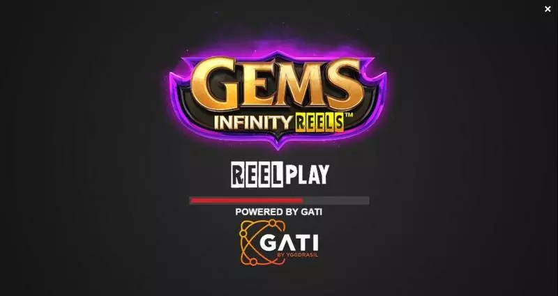 Gems Infinity Reels  Real Money Slot made by ReelPlay - Introduction Screen