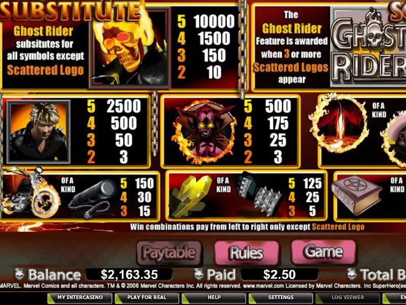 Ghost Rider  Real Money Slot made by CryptoLogic - Info and Rules