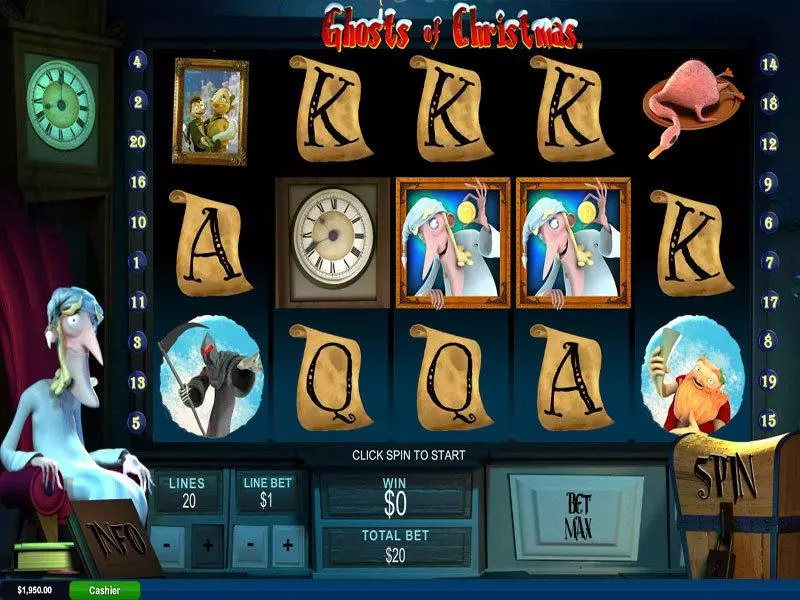 Ghosts of Christmas  Real Money Slot made by PlayTech - Main Screen Reels