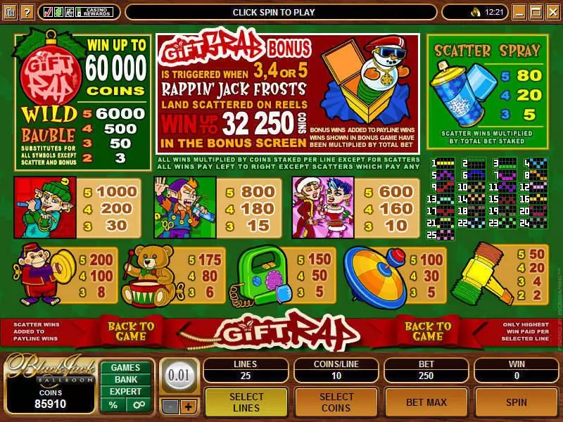 Gift Rap  Real Money Slot made by Microgaming - Info and Rules