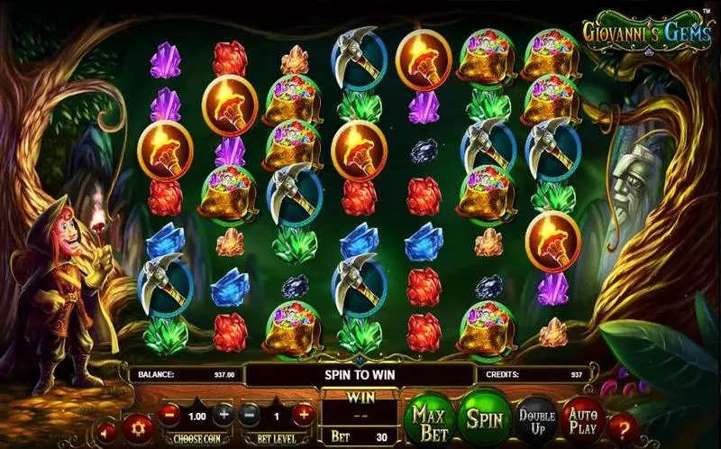 Giovanni's Gems  Real Money Slot made by BetSoft - Main Screen Reels