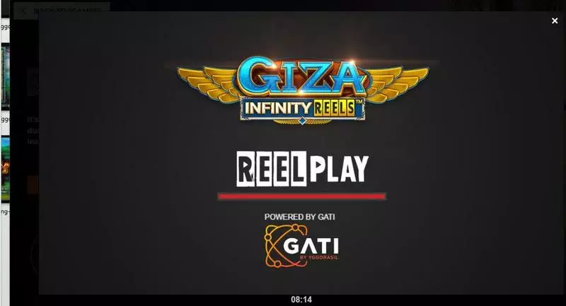Giza Infinity Reels  Real Money Slot made by ReelPlay - Introduction Screen