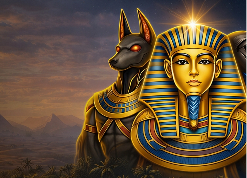 Giza’s Portals  Real Money Slot made by Tom Horn Gaming - Introduction Screen