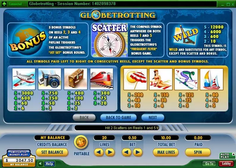 Globetrotting  Real Money Slot made by 888 - Info and Rules