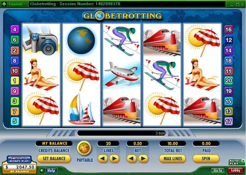 Globetrotting  Real Money Slot made by 888 - Main Screen Reels