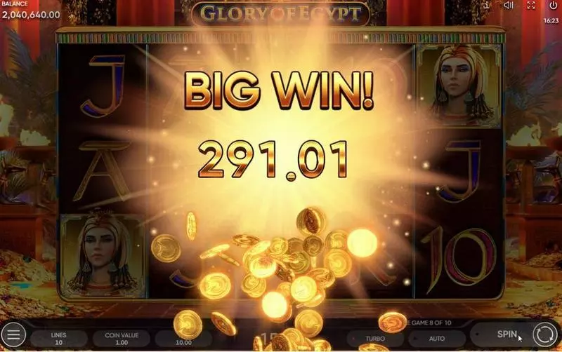 Glory of Egypt  Real Money Slot made by Endorphina - Winning Screenshot