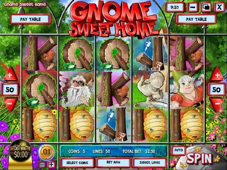 Gnome Sweet Home  Real Money Slot made by Rival - Main Screen Reels