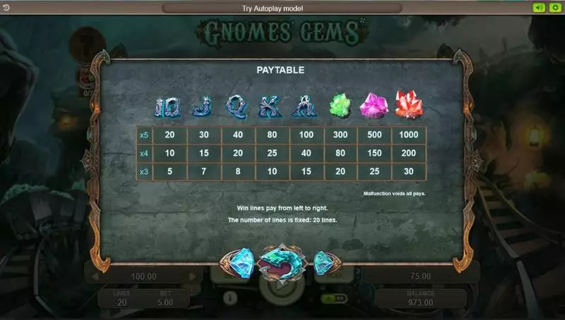 Gnomes' Gems  Real Money Slot made by Booongo - Info and Rules