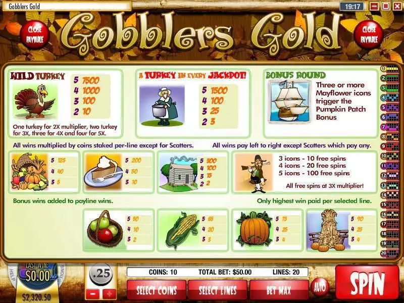 Gobblers Gold  Real Money Slot made by Rival - Info and Rules