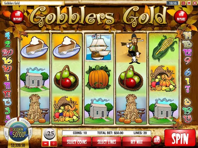 Gobblers Gold  Real Money Slot made by Rival - Main Screen Reels
