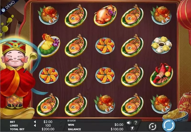 God Of Cookery  Real Money Slot made by Genesis - Main Screen Reels