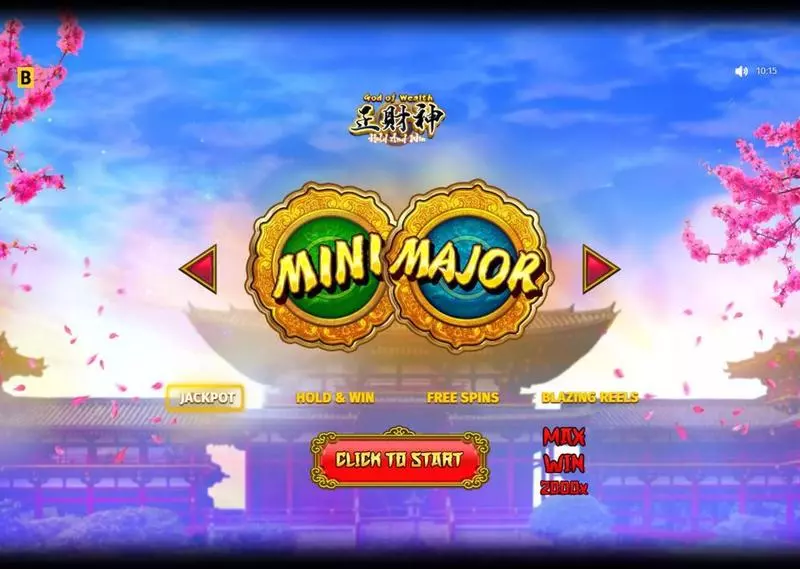 God Of Wealth Hold And Win  Real Money Slot made by BGaming - Introduction Screen