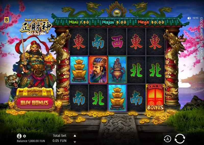 God Of Wealth Hold And Win  Real Money Slot made by BGaming - Main Screen Reels