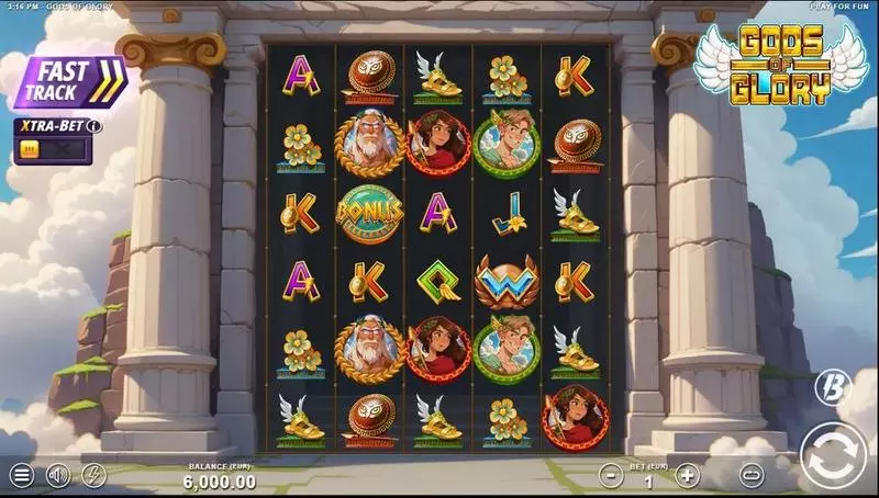 Gods of Glory  Real Money Slot made by Slotmill - Main Screen Reels