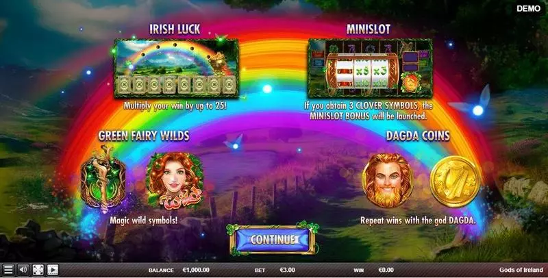 Gods of Ireland  Real Money Slot made by Red Rake Gaming - Info and Rules
