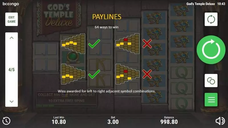 God's Temple Deluxe  Real Money Slot made by Booongo - Info and Rules