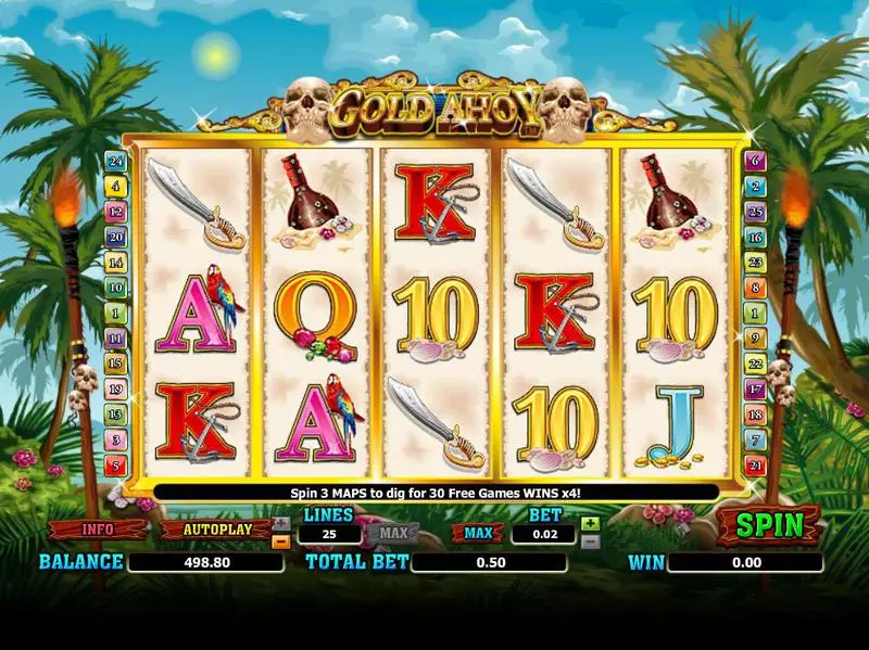 Gold Ahoy  Real Money Slot made by Amaya - Main Screen Reels