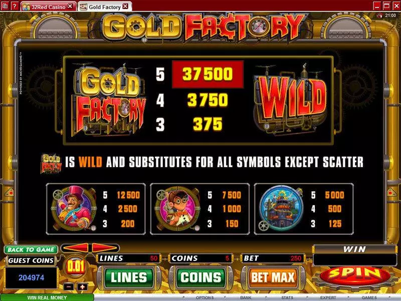 Gold Factory  Real Money Slot made by Microgaming - Info and Rules