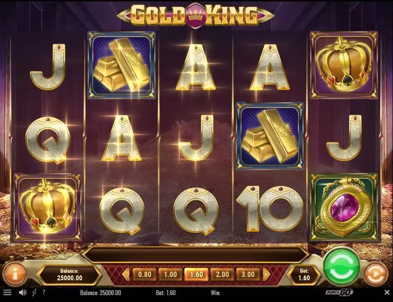 Gold King  Real Money Slot made by Play'n GO - Main Screen Reels