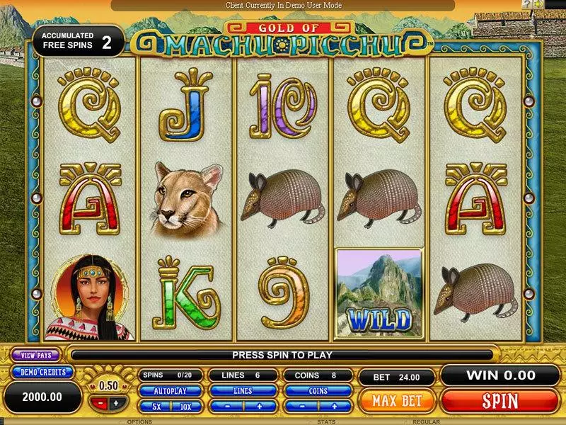 Gold of Machu Picchu  Real Money Slot made by Microgaming - Main Screen Reels