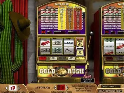 Gold Rush  Real Money Slot made by Boss Media - Main Screen Reels
