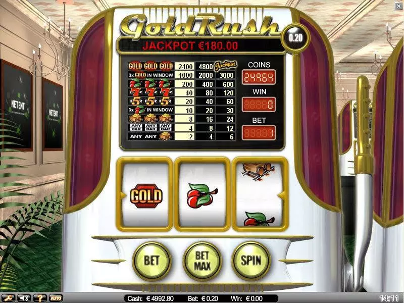 Gold Rush  Real Money Slot made by NetEnt - Main Screen Reels